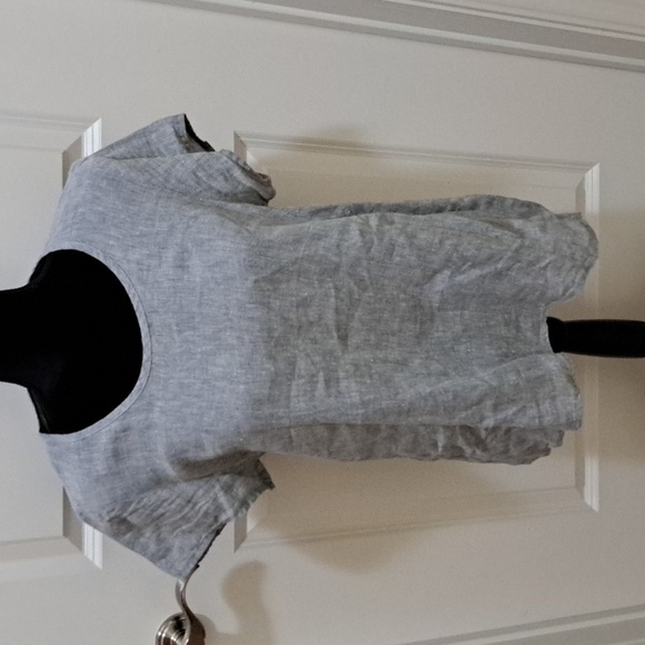 FLAX 100% linen grey made in Lithuania top, $129.00 - Picture 1 of 8